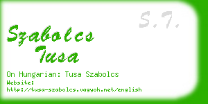 szabolcs tusa business card